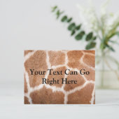 Giraffe Print Postcard Postkarte (Stehend Vorderseite)