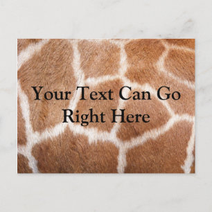 Giraffe Print Postcard Postkarte