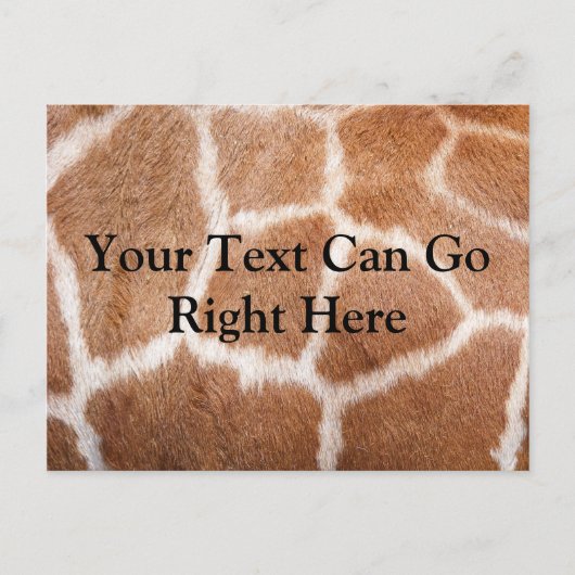 Giraffe Print Postcard Postkarte (Vorderseite)