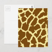 Giraffe Print Postkarte (Vorne/Hinten)