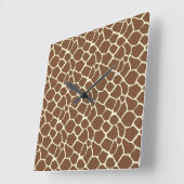 Giraffe Print Quadratische Wanduhr (Winkel)