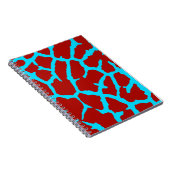Giraffe Print Red Cyan Notizblock (Rechte Seite)