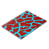 Giraffe Print Red Cyan Notizblock (Linke Seite)