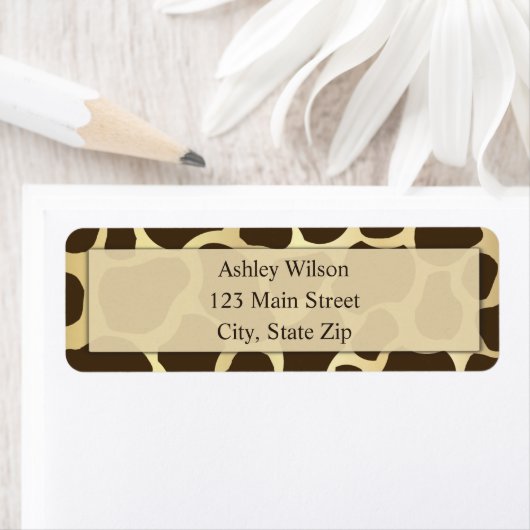 Giraffe Print-Rücksendeadressen-Aufkleber (Insitu)