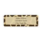 Giraffe Print-Rücksendeadressen-Aufkleber (Vorne)