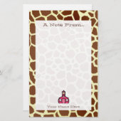 Giraffe Print Teacher Stationierung Briefpapier (Vorne/Hinten)