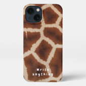 Giraffe Print Texture Phone Case - Safari Chic iPhone Hülle (Rückseite)