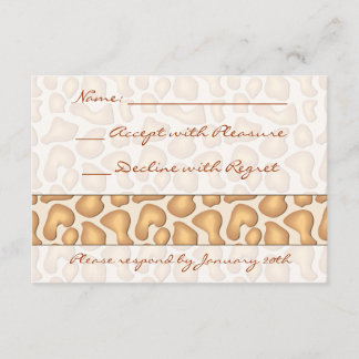 Giraffe Print UAWG RSVP Karte