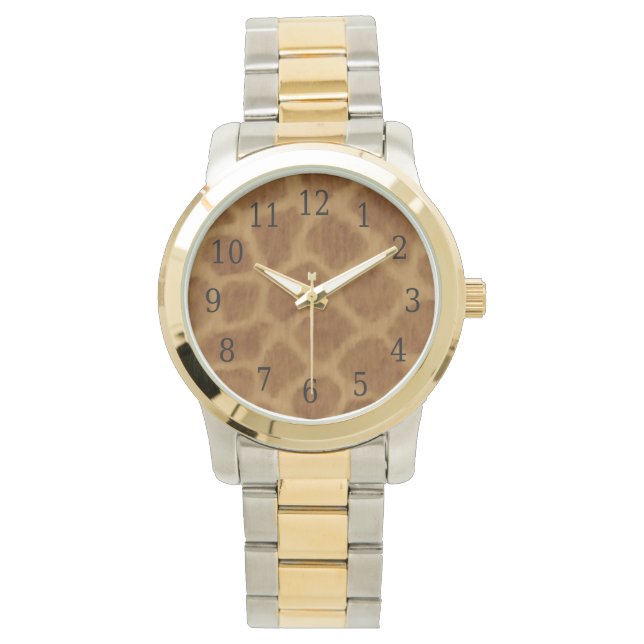 Giraffe Print Watch Armbanduhr (Vorderseite)