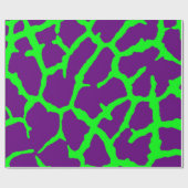 Giraffe Print Wine Limon Geschenkpapier (Flach)