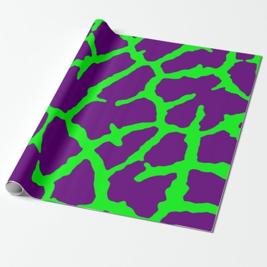 Giraffe Print Wine Limon Geschenkpapier (Ungerollt)