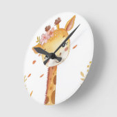 Giraffe Print Wooden Schreibtischuhr Runde Wanduhr (Winkel)