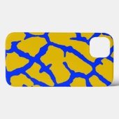 Giraffe Print Yellow Blue Case-Mate iPhone Hülle (Rückseite (Horizontal))