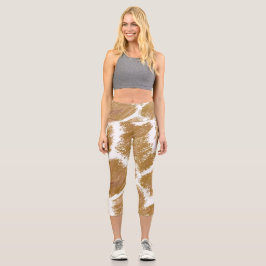 Giraffe Print Yoga Pants Capri Leggings