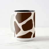 Giraffe Print Zweifarbige Tasse (Vorderseite Links)