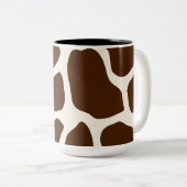 Giraffe Print Zweifarbige Tasse (VorderseiteRechts)