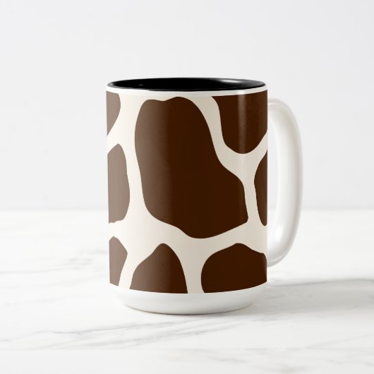 Giraffe Print Zweifarbige Tasse (VorderseiteRechts)