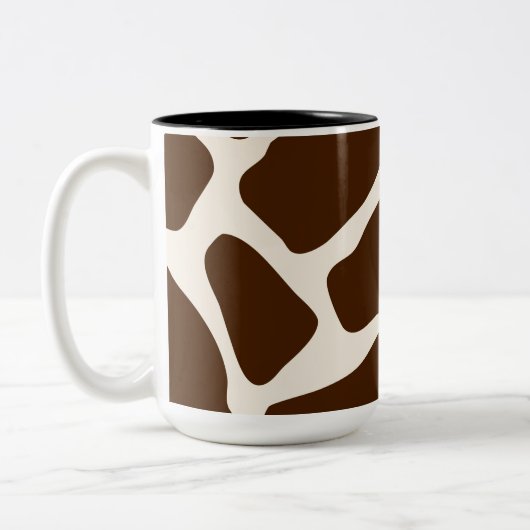 Giraffe Print Zweifarbige Tasse (Links)