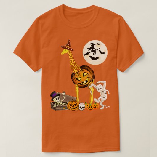 Giraffe Pumpkin Halloween-Kostüm T-Shirt (Design vorne)