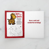 Giraffe Puzzle - Grußkarte für Wildtiere Karte (Innenseite)