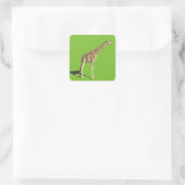 Giraffe Quadratischer Aufkleber (Tasche)