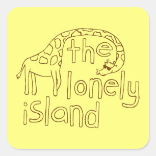 Giraffe Quadratischer Aufkleber