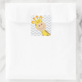 Giraffe Quadratischer Aufkleber (Tasche)