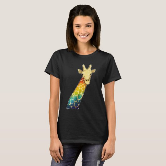 Giraffe Rainbow T-Shirt (Vorne ganz)