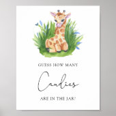 Giraffe - Raten Sie mal, wie viele Bonbons Poster (Vorne)