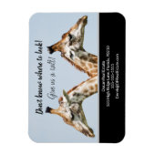 Giraffe real estate marketing sell  postcard magnet (Vertikal)