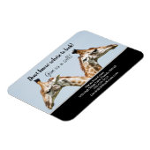 Giraffe real estate marketing sell  postcard magnet (Linke Seite)
