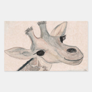 Giraffe Rechteckiger Aufkleber