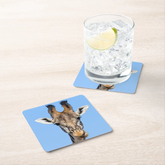 Giraffe Rechteckiger Pappuntersetzer (Vor Ort)