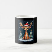 Giraffe Reindeer Hat Weihnachtsbaum Funny Xm Kaffeetasse (Mittel)