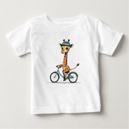 Giraffe Reiten mit dem Fahrrad - HandGezeichnet St Baby T-shirt