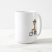 Giraffe Reiten mit dem Fahrrad - HandGezeichnet St Kaffeetasse (VorderseiteRechts)