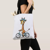 Giraffe Reiten mit dem Fahrrad - HandGezeichnet St Tasche (Von Nahem)