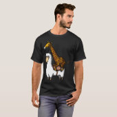 Giraffe reitendes Lama T-Shirt (Vorne ganz)