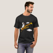 Giraffe reitendes Lama T-Shirt (Vorne ganz)