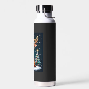 Giraffe Rentier Hut Santa Weihnachtsbaum Lustiges Trinkflasche