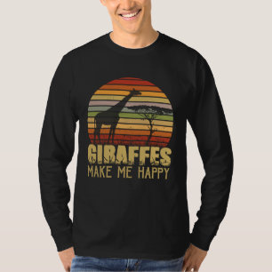 Giraffe Retro Fauna Afrika Wildtier auf Safari S T-Shirt