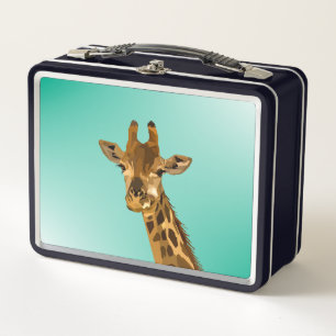 GIRAFFE RETRO METAL LUNCHBOXES METALL BROTDOSE