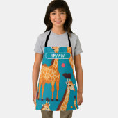 Giraffe Retro Personalisiertes Muster Schürze (Insitu)