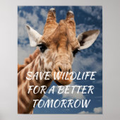 Giraffe, Rett Wildnis für eine bessere Zukunft Poster (Vorne)