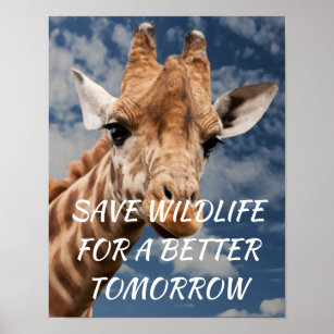 Giraffe, Rett Wildnis für eine bessere Zukunft Poster
