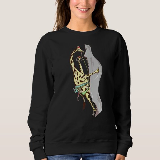 Giraffe Rock Climbing Sweatshirt (Vorderseite)