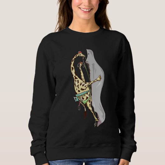 Giraffe Rock Climbing Sweatshirt (Vorderseite)