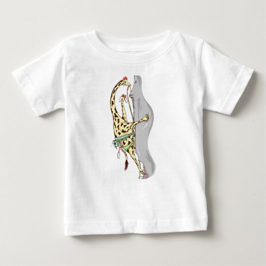 Giraffe Rock Klettern Baby T-shirt (Vorderseite)
