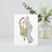 Giraffe Rock Klettern Postkarte (Stehend Vorderseite)
