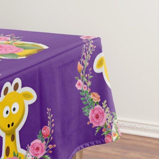 Giraffe Rosa Roses Tableclout Tischdecke (Beispiel)
